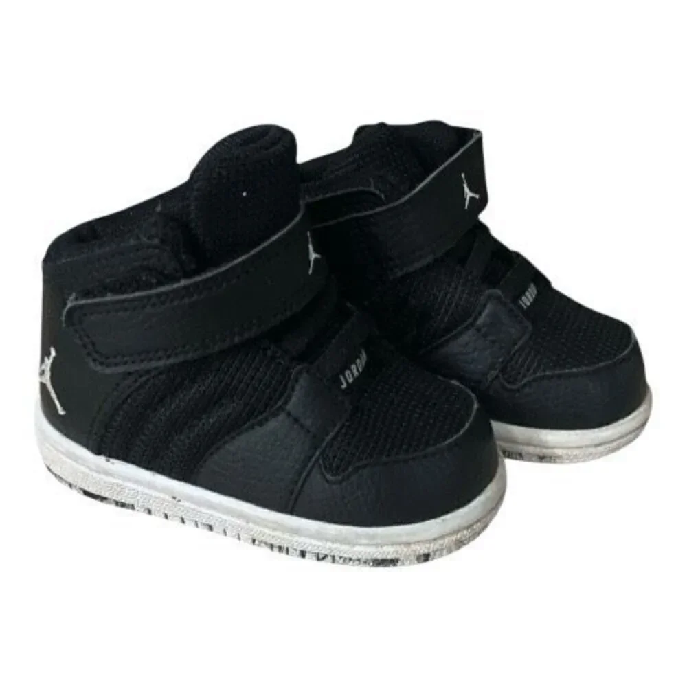 Nike Air Jordan Flight Toddlers Basketball Athletic Shoes 4C Black 828244-010